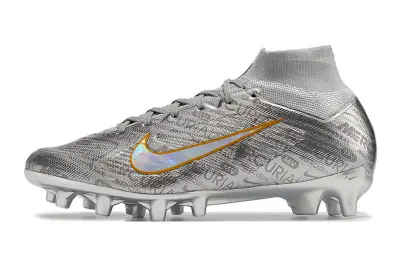 Nike Air Zoom Mercurial Superfly 9 Elite AG - Silver/Metallic Grey/Golden Orange