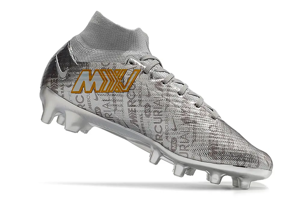 Nike Air Zoom Mercurial Superfly 9 Elite AG - Silver/Metallic Grey/Golden Orange