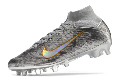 Nike Air Zoom Mercurial Superfly 9 Elite AG - Silver/Metallic Grey/Golden Orange