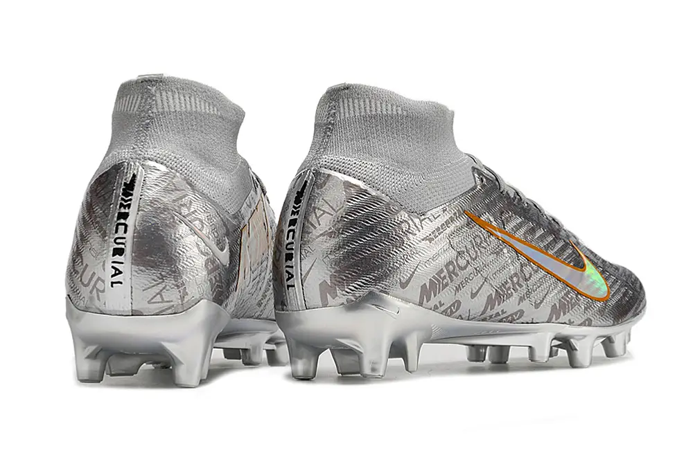 Nike Air Zoom Mercurial Superfly 9 Elite AG - Silver/Metallic Grey/Golden Orange