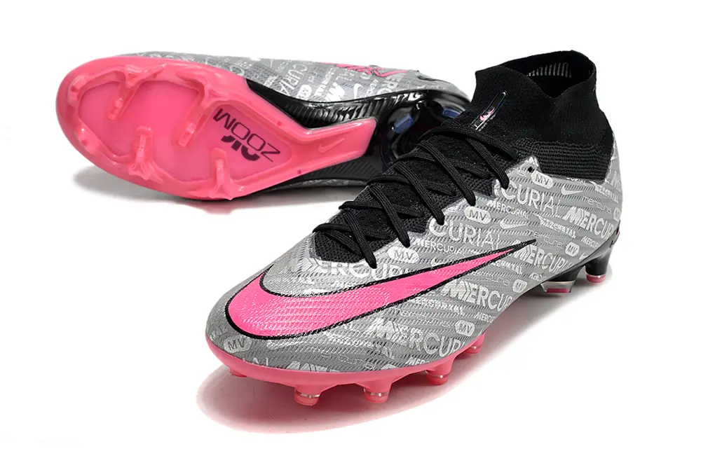 Nike Air Zoom Mercurial Superfly 9 Elite AG - Gray/Electric Pink/Black