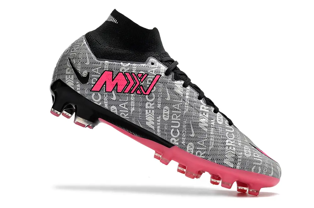Nike Air Zoom Mercurial Superfly 9 Elite AG - Gray/Electric Pink/Black