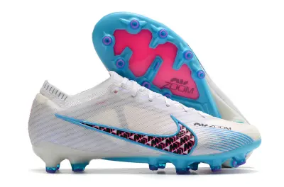 Nike Air Zoom Mercurial Vapor 15 Elite AG - White/Aqua Blue/Fuchsia Pink