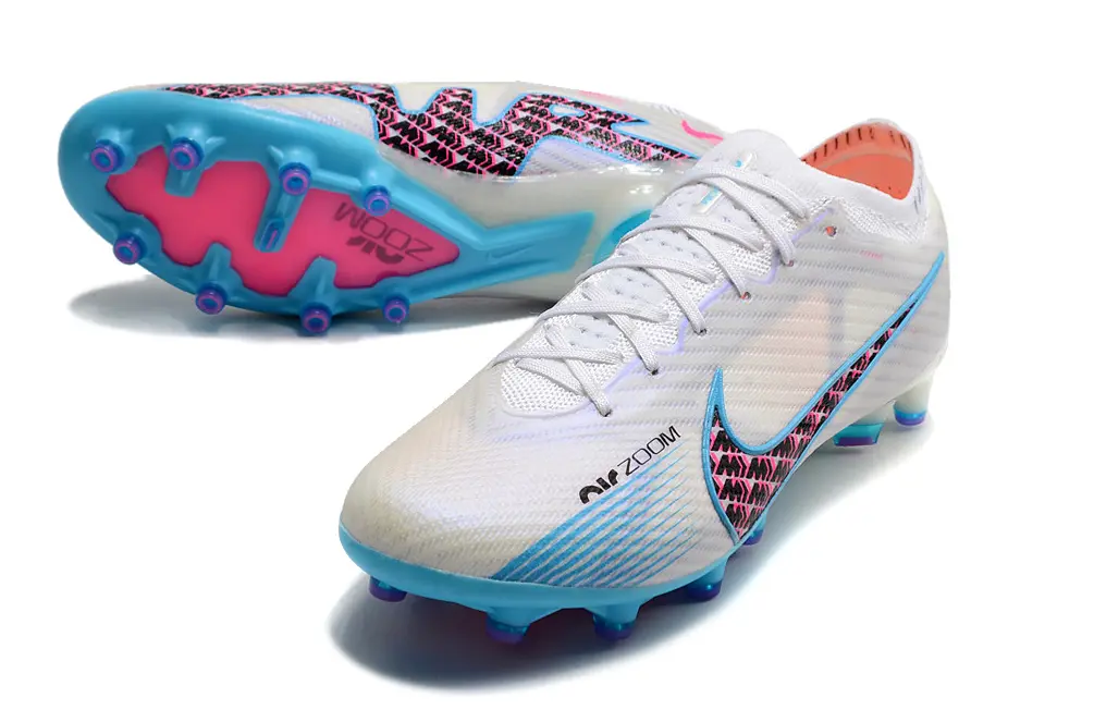 Nike Air Zoom Mercurial Vapor 15 Elite AG - White/Aqua Blue/Fuchsia Pink