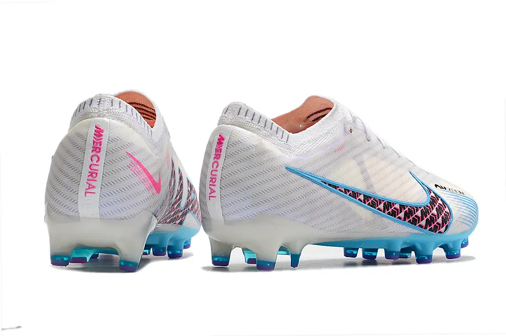 Nike Air Zoom Mercurial Vapor 15 Elite AG - White/Aqua Blue/Fuchsia Pink
