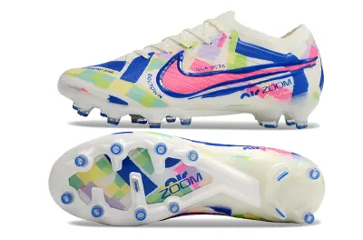 Nike Air Zoom Mercurial Vapor 15 Elite AG - White/Neon Blue/Soft Pink