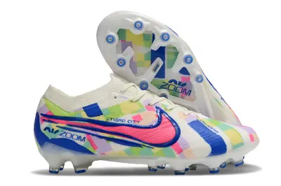 Nike Air Zoom Mercurial Vapor 15 Elite AG - White/Neon Blue/Soft Pink