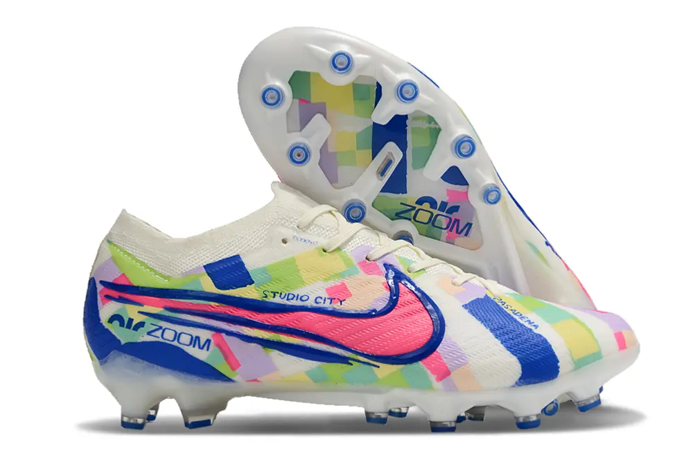 Nike Air Zoom Mercurial Vapor 15 Elite AG - White/Neon Blue/Soft Pink