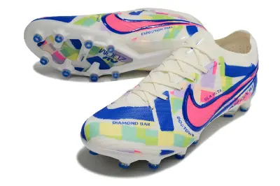 Nike Air Zoom Mercurial Vapor 15 Elite AG - White/Neon Blue/Soft Pink