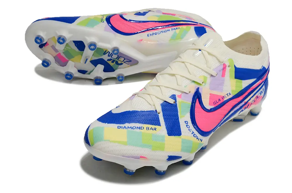 Nike Air Zoom Mercurial Vapor 15 Elite AG - White/Neon Blue/Soft Pink