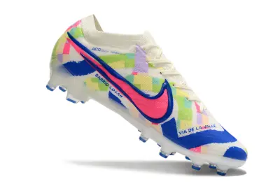 Nike Air Zoom Mercurial Vapor 15 Elite AG - White/Neon Blue/Soft Pink
