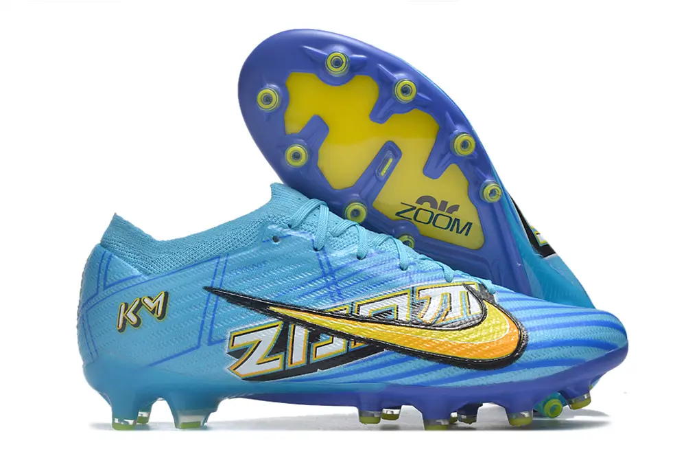 Kylian Mbappé x Nike Air Zoom Mercurial Vapor 15 Elite AG - Blue/Electric Blue/Golden Yellow