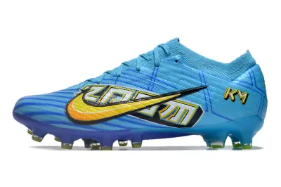 Kylian Mbappé x Nike Air Zoom Mercurial Vapor 15 Elite AG - Blue/Electric Blue/Golden Yellow