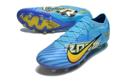 Kylian Mbappé x Nike Air Zoom Mercurial Vapor 15 Elite AG - Blue/Electric Blue/Golden Yellow