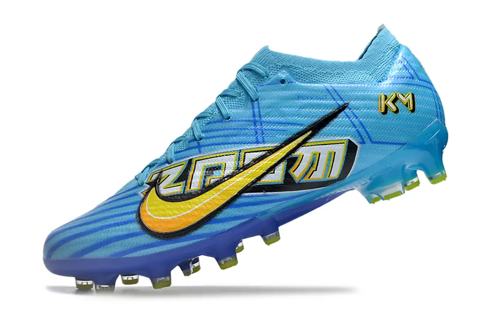 Kylian Mbappé x Nike Air Zoom Mercurial Vapor 15 Elite AG - Blue/Electric Blue/Golden Yellow
