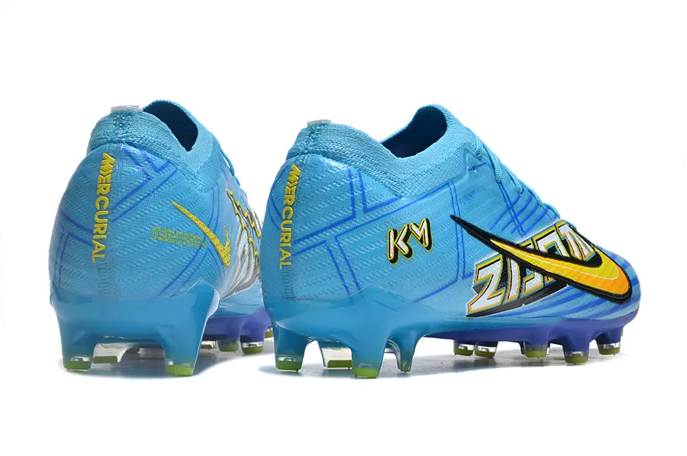 Kylian Mbappé x Nike Air Zoom Mercurial Vapor 15 Elite AG - Blue/Electric Blue/Golden Yellow