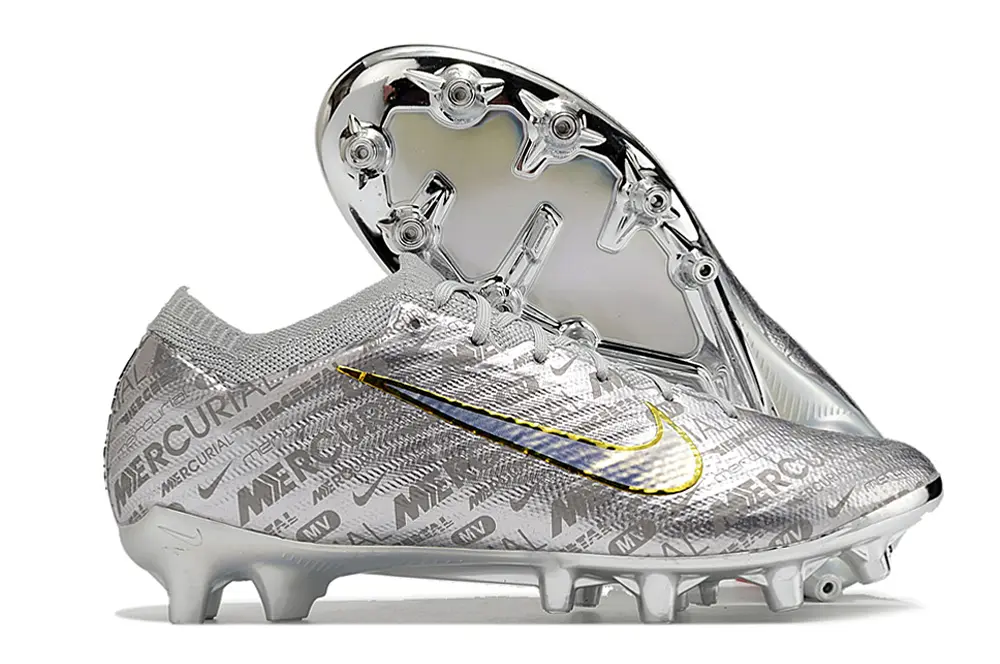 Nike Air Zoom Mercurial Vapor 15 Elite AG - Silver/Metallic Silver/Gold Accent