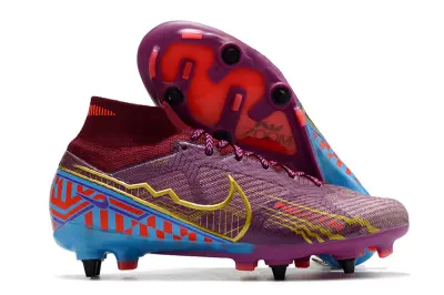 Nike Air Zoom Mercurial Superfly 9 Elite SG - Purple/Electric Blue/Radiant Yellow