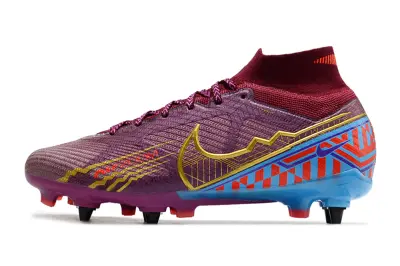 Nike Air Zoom Mercurial Superfly 9 Elite SG - Purple/Electric Blue/Radiant Yellow