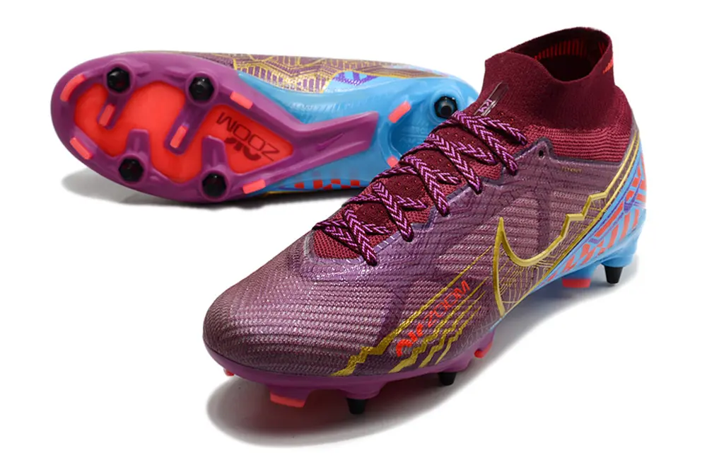 Nike Air Zoom Mercurial Superfly 9 Elite SG - Purple/Electric Blue/Radiant Yellow