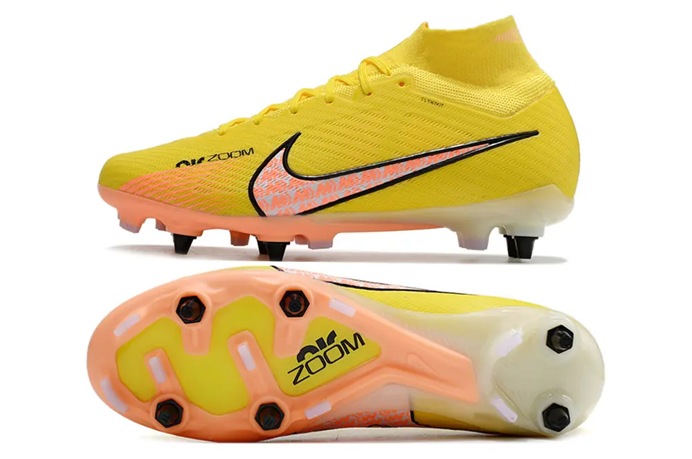 Nike Air Zoom Mercurial Superfly 9 Elite SG - Yellow/Soft Pink/Black