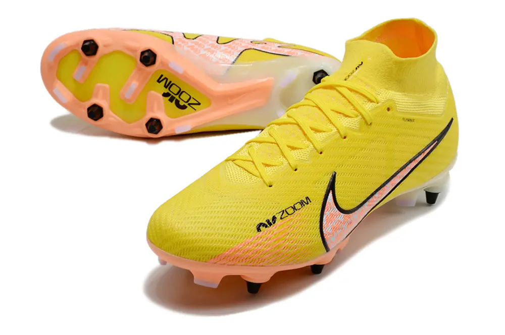 Nike Air Zoom Mercurial Superfly 9 Elite SG - Yellow/Soft Pink/Black