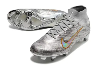 Nike Air Zoom Mercurial Superfly 9 Elite SG - Silver/Iridescent Blue/Reflective Grey