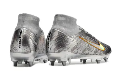 Nike Air Zoom Mercurial Superfly 9 Elite SG - Silver/Iridescent Blue/Reflective Grey