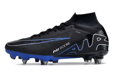 Nike Air Zoom Mercurial Superfly 9 Elite SG - Black/Electric Blue/Graphite Gray
