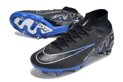 Nike Air Zoom Mercurial Superfly 9 Elite SG - Black/Electric Blue/Graphite Gray