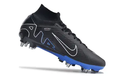 Nike Air Zoom Mercurial Superfly 9 Elite SG - Black/Electric Blue/Graphite Gray