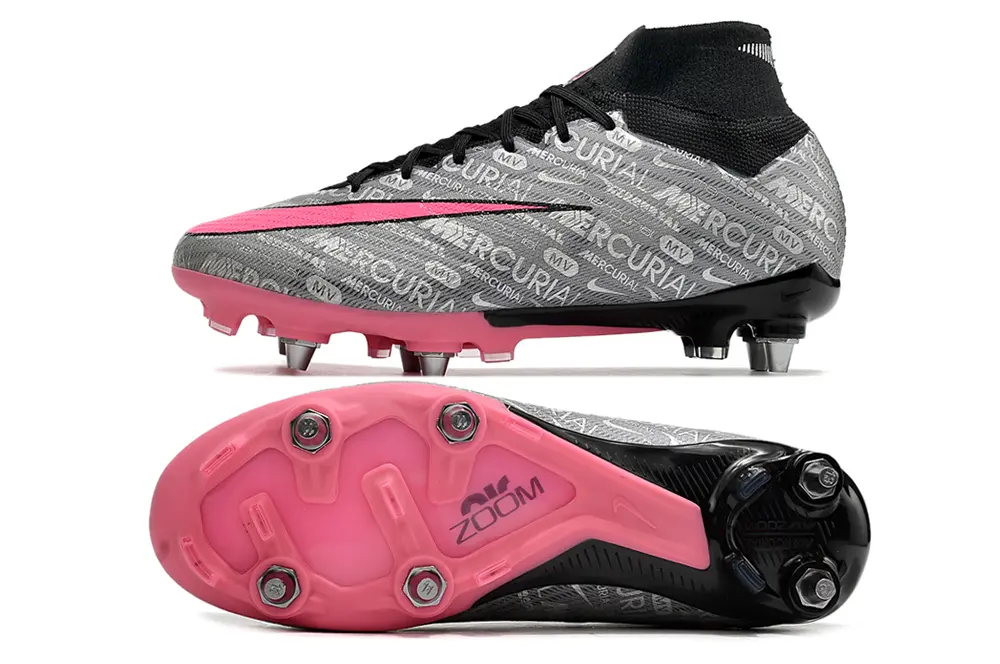 Nike Air Zoom Mercurial Superfly 9 Elite SG - Gray/Pink/Black