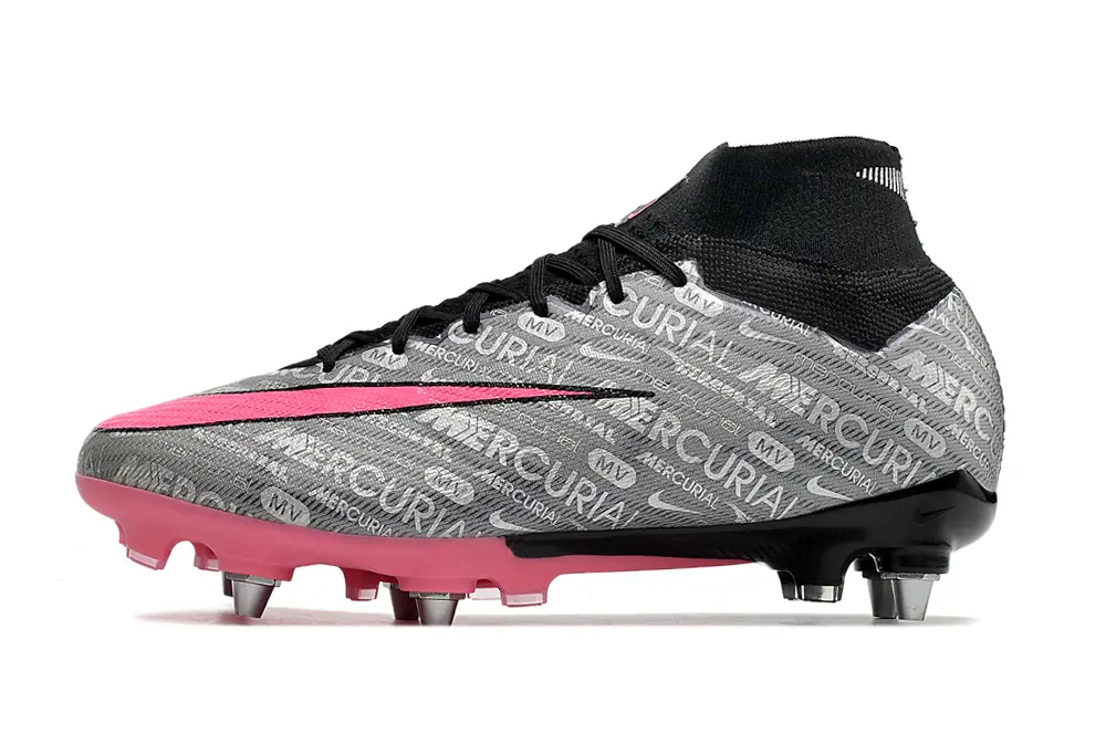 Nike Air Zoom Mercurial Superfly 9 Elite SG - Gray/Pink/Black