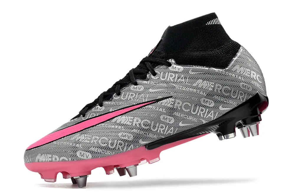 Nike Air Zoom Mercurial Superfly 9 Elite SG - Gray/Pink/Black