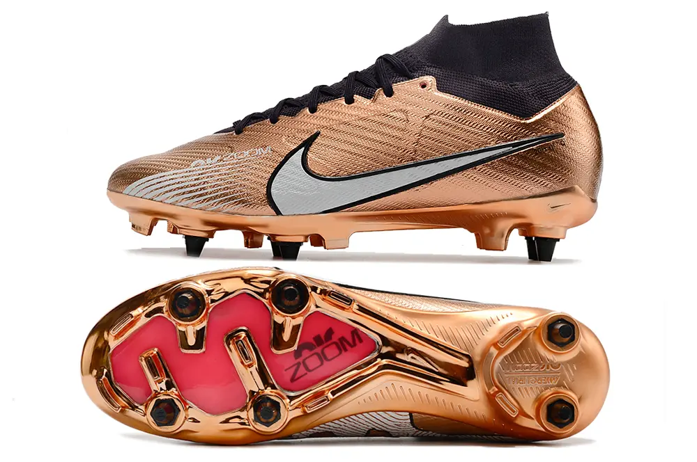 Nike Air Zoom Mercurial Superfly 9 Elite SG - Copper/Silver/Black