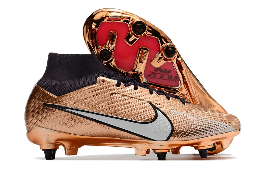 Nike Air Zoom Mercurial Superfly 9 Elite SG - Copper/Silver/Black