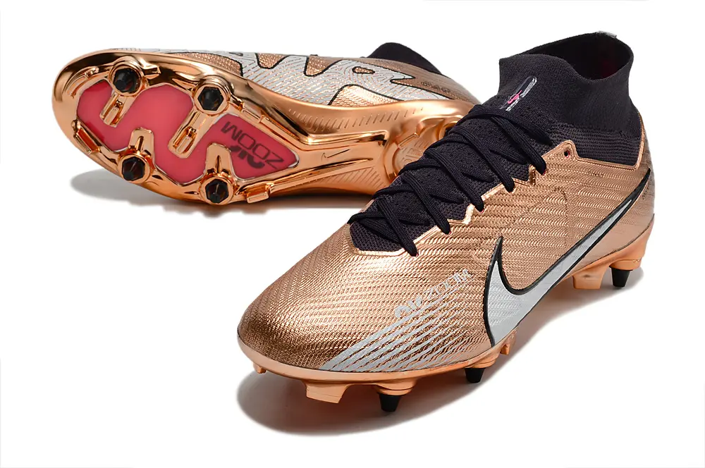Nike Air Zoom Mercurial Superfly 9 Elite SG - Copper/Silver/Black