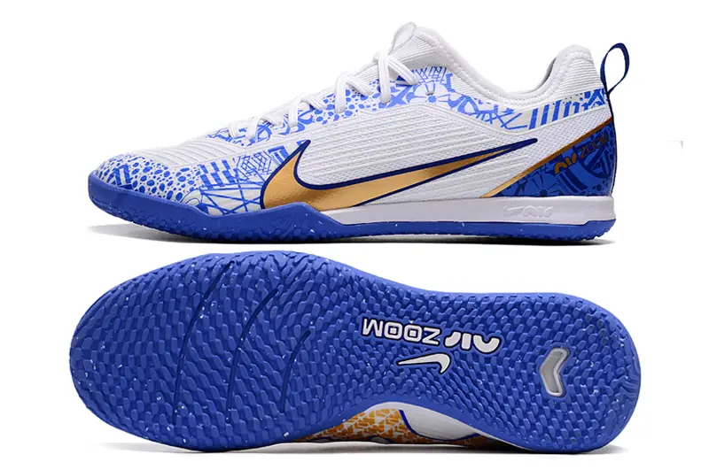 Nike Air Zoom Mercurial Vapor 15 Pro IC - White/Electric Blue/Gold Accent