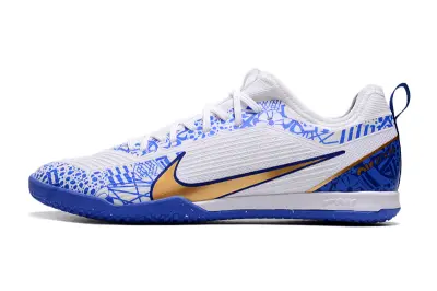 Nike Air Zoom Mercurial Vapor 15 Pro IC - White/Electric Blue/Gold Accent