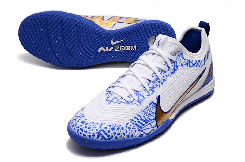 Nike Air Zoom Mercurial Vapor 15 Pro IC - White/Electric Blue/Gold Accent