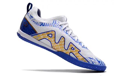 Nike Air Zoom Mercurial Vapor 15 Pro IC - White/Electric Blue/Gold Accent