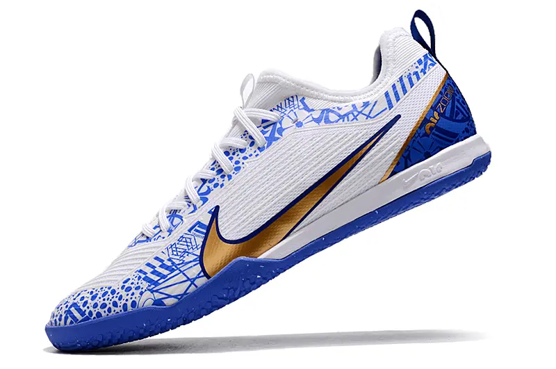Nike Air Zoom Mercurial Vapor 15 Pro IC - White/Electric Blue/Gold Accent