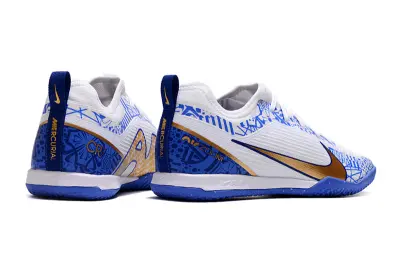 Nike Air Zoom Mercurial Vapor 15 Pro IC - White/Electric Blue/Gold Accent