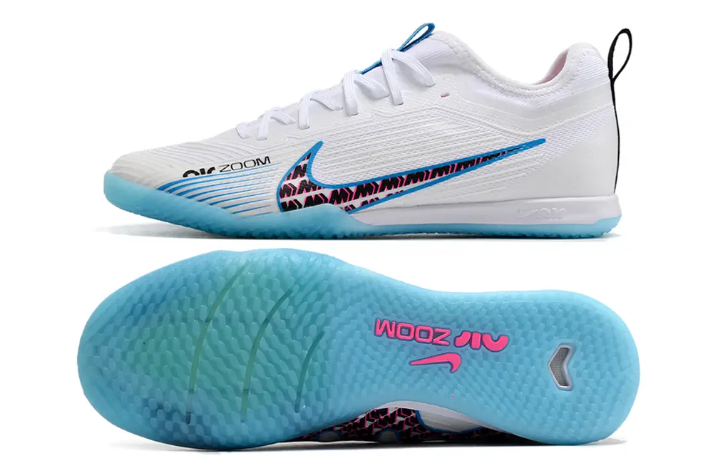 Nike Air Zoom Mercurial Vapor 15 Pro IC - White/Aqua Blue/Fuchsia Pink