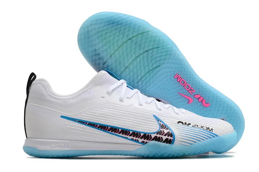 Nike Air Zoom Mercurial Vapor 15 Pro IC - White/Aqua Blue/Fuchsia Pink