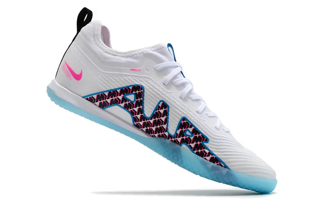Nike Air Zoom Mercurial Vapor 15 Pro IC - White/Aqua Blue/Fuchsia Pink