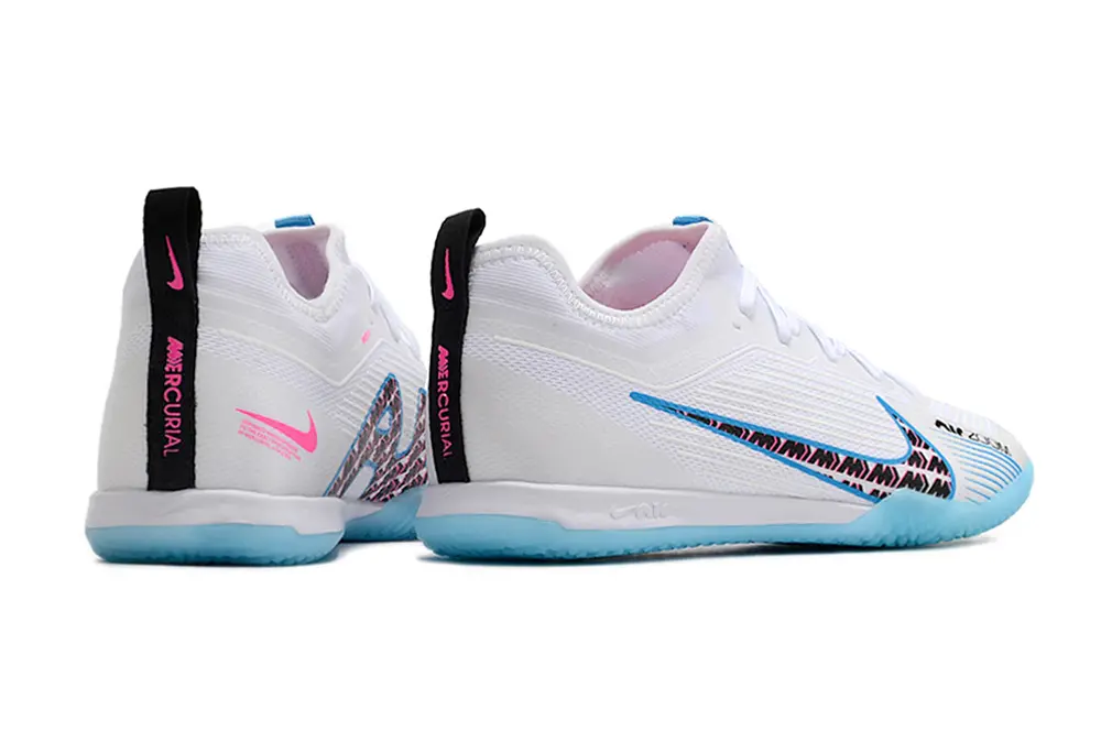 Nike Air Zoom Mercurial Vapor 15 Pro IC - White/Aqua Blue/Fuchsia Pink