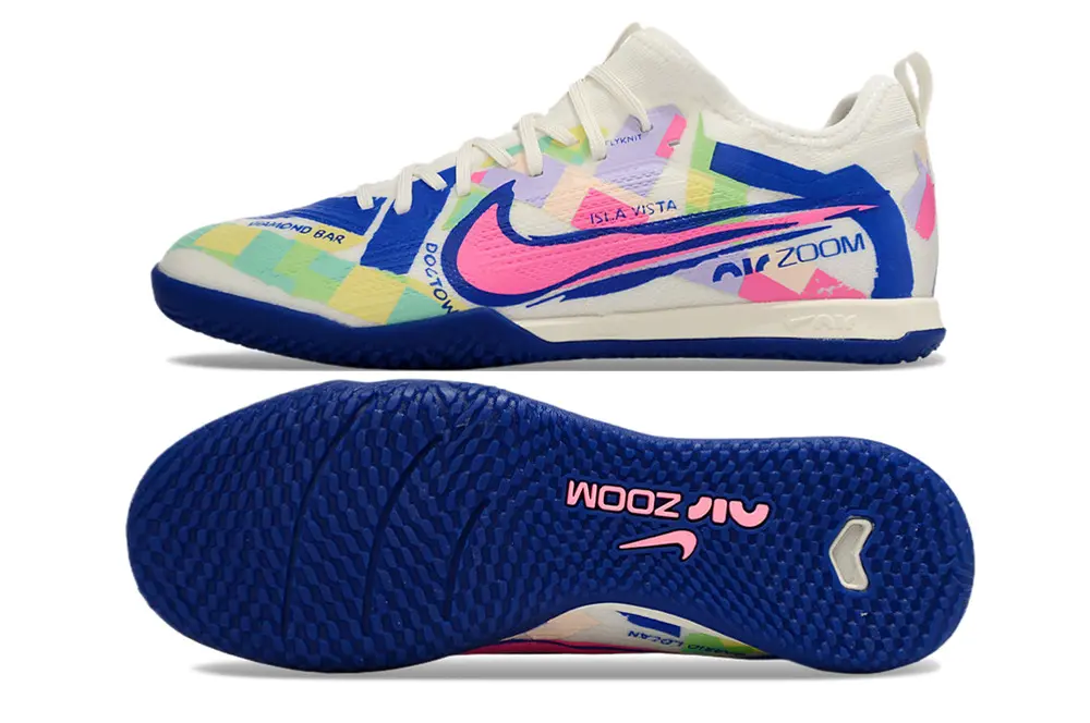 Nike Air Zoom Mercurial Vapor 15 Pro IC - White/Electric Blue/Neon Pink