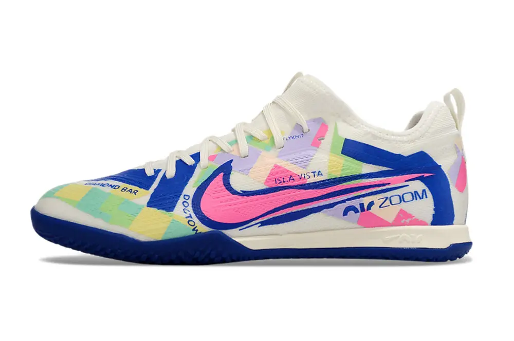 Nike Air Zoom Mercurial Vapor 15 Pro IC - White/Electric Blue/Neon Pink
