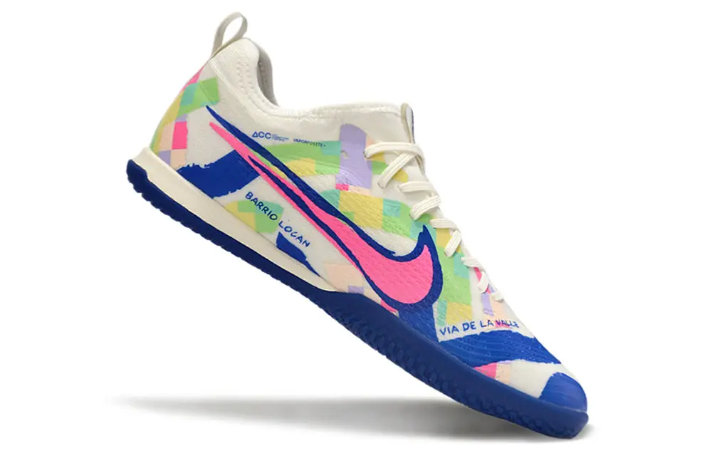 Nike Air Zoom Mercurial Vapor 15 Pro IC - White/Electric Blue/Neon Pink
